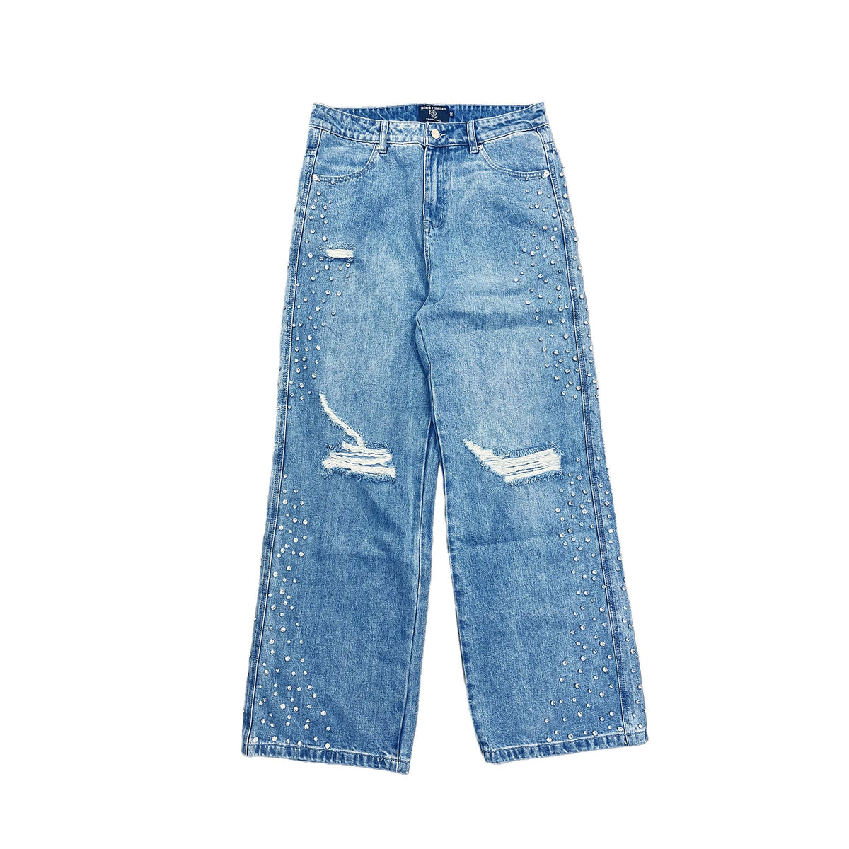 Mixed Emotions Blue ‘Stone’ Baggy Jeans
