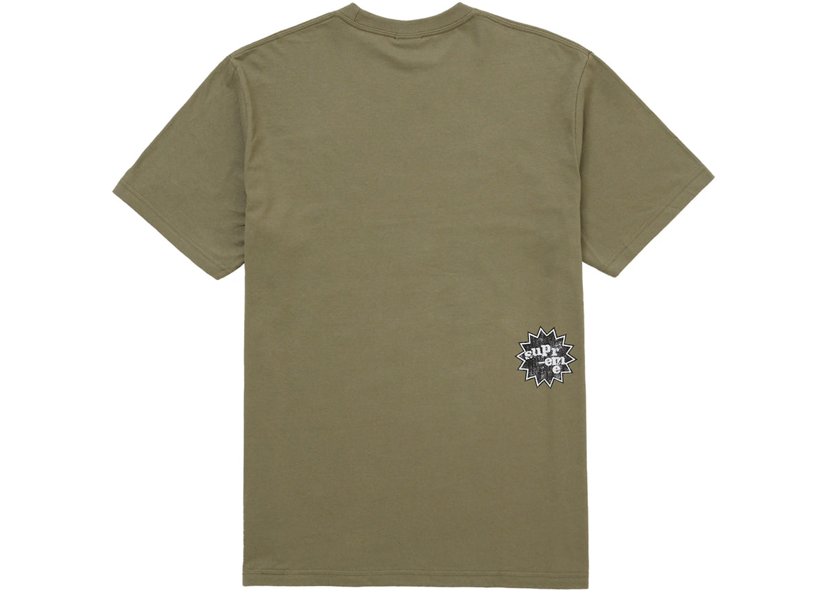 Supreme God Save Us Tee Light Olive