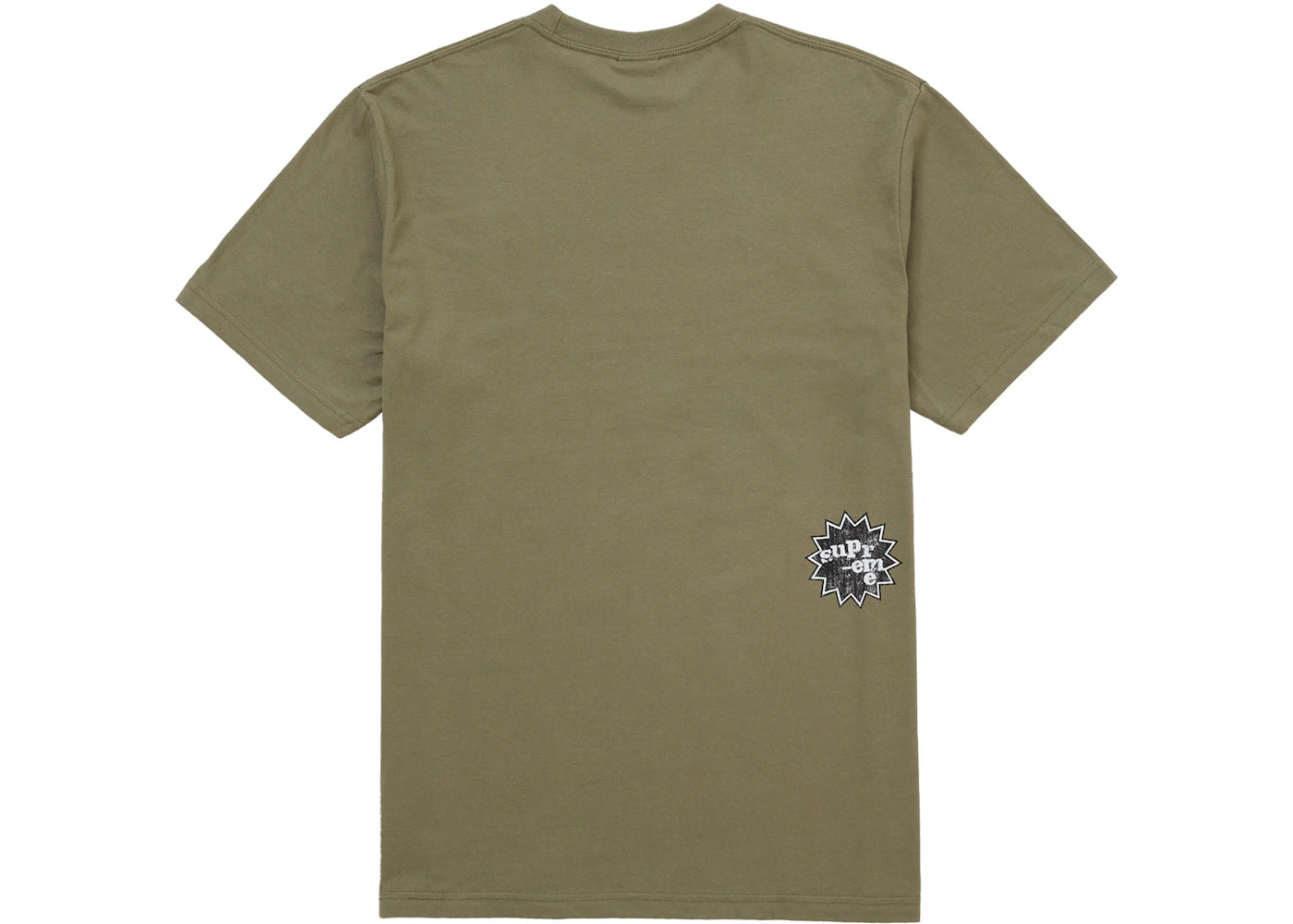 Supreme God Save Us Tee Light Olive