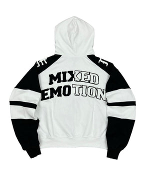 Mixed Emotions Varsity Hoodie Black/White