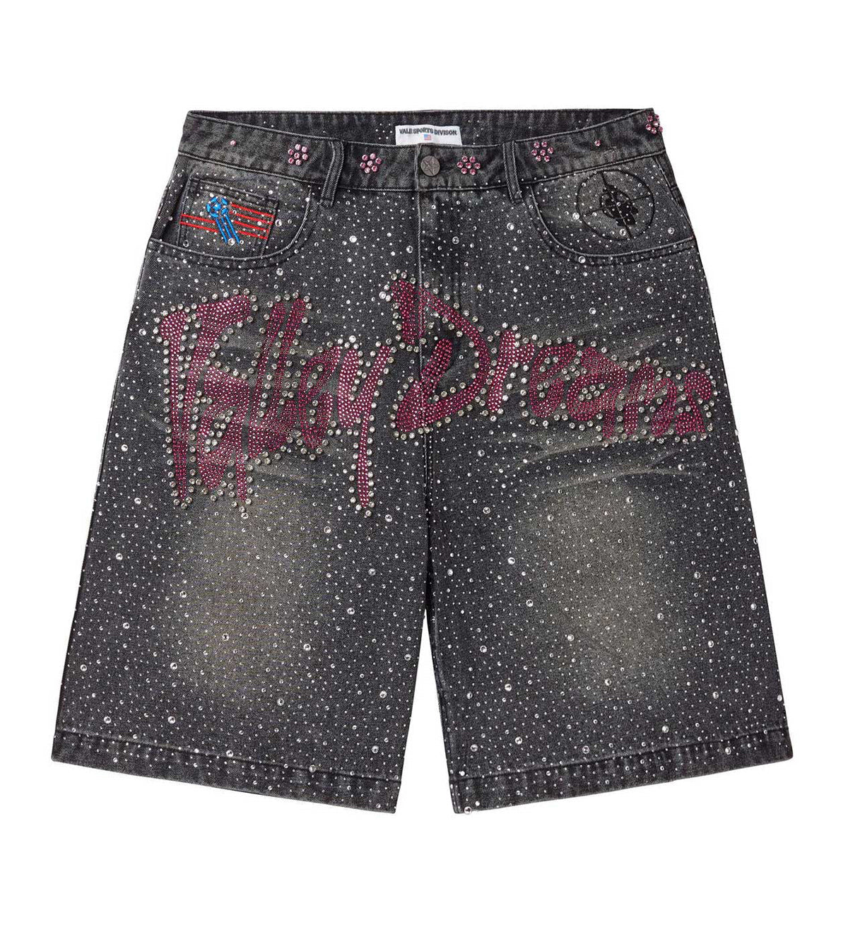Vale Forever Iced Out Jorts Black