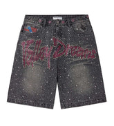 Vale Forever Iced Out Jorts Black