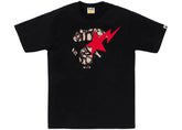 BAPE Trial Camo Ape Face Sta Tee Black/Beige