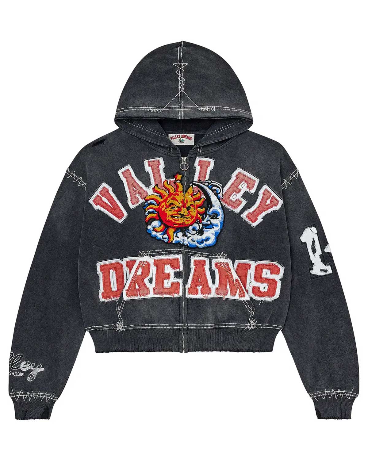 Vale Forever Sunny Zip Up Hoodie Black