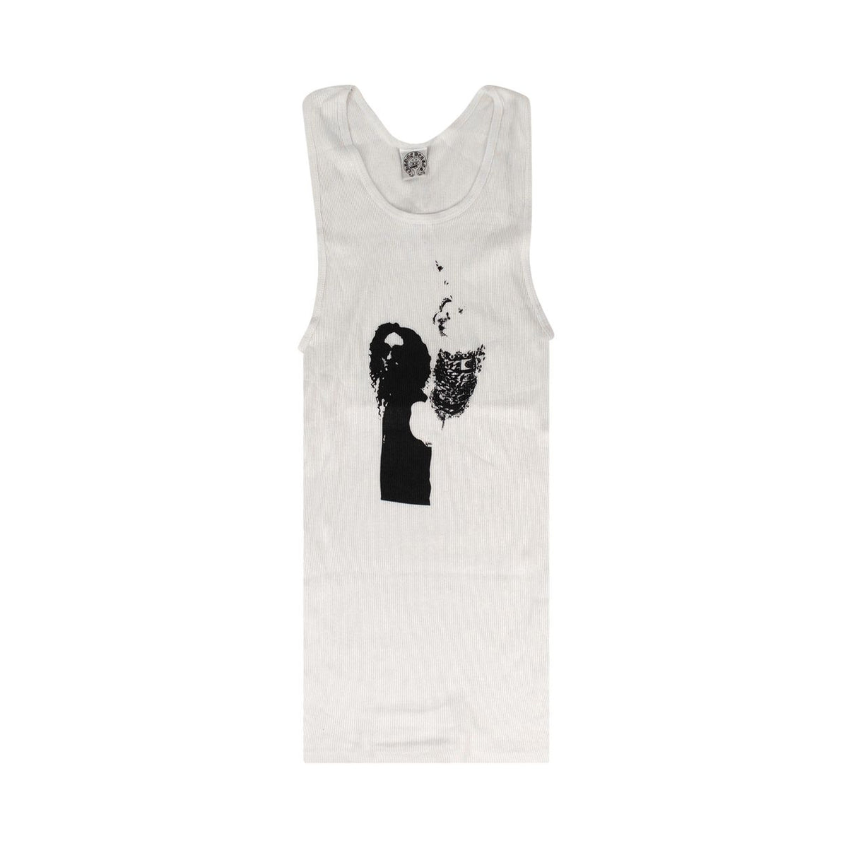 Chrome Hearts Ribbed Richard Stark Middle Finger Tank Top White