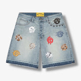 GODSPEED Infinity Multi Color Blue Denim Shorts
