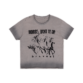 Bravest Studios Horses Vintage Tee Grey