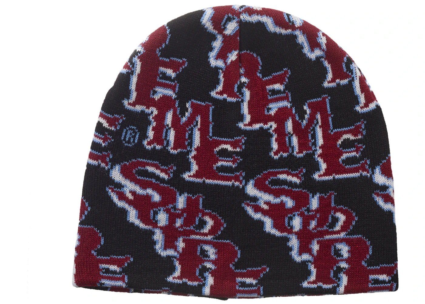 Supreme Slanted Gothic Outline Beanie Black