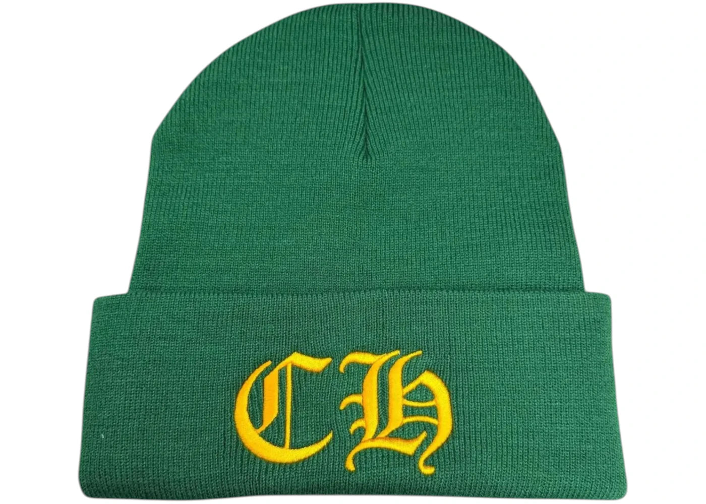 Chrome Hearts CH Logo Beanie Green/Yelllow