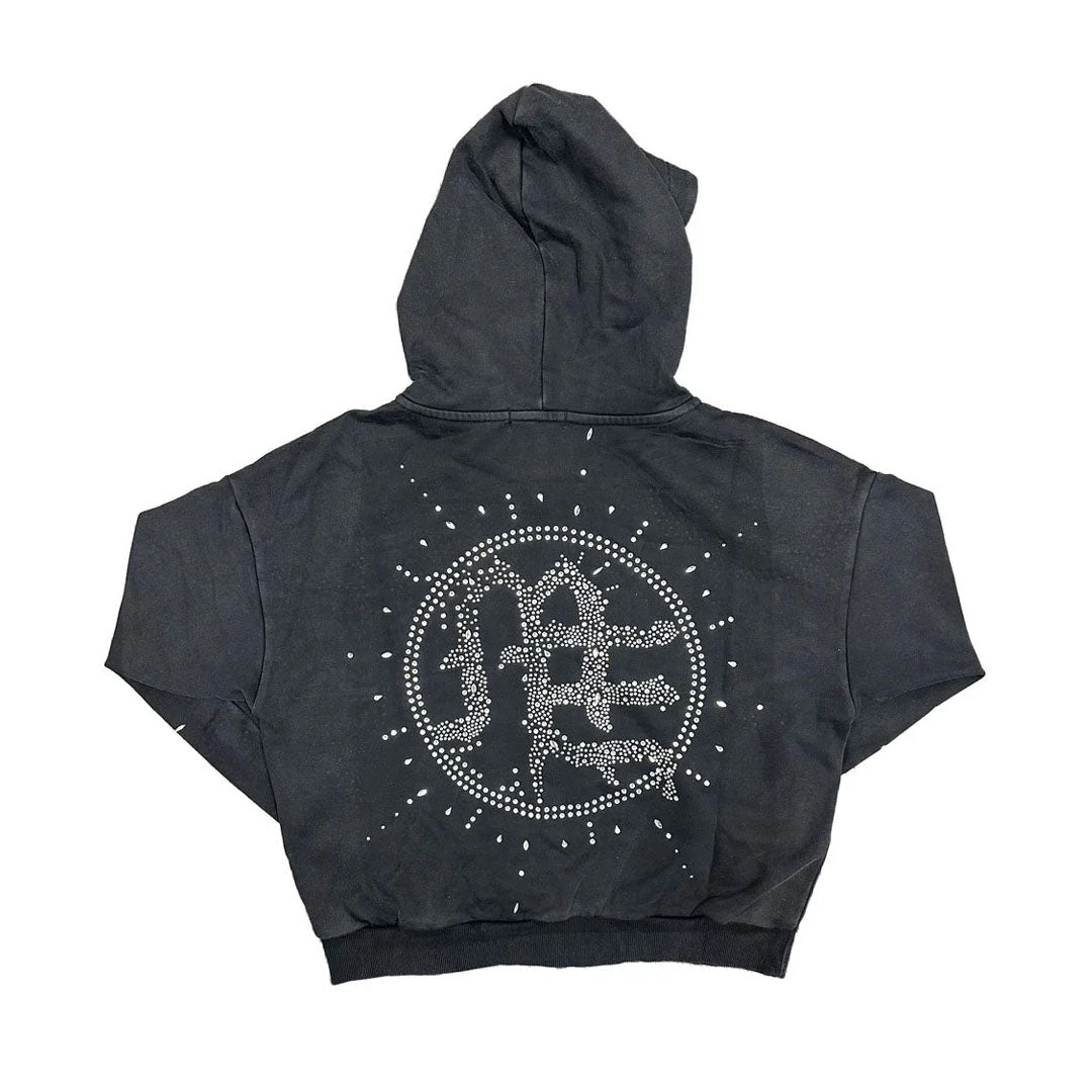 Mixed Emotions Eclipse Zip Up Hoodie Acid Grey