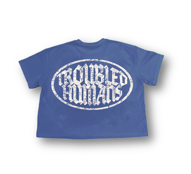 Troubled Humans Cocaine Crybaby Blue T-Shirt