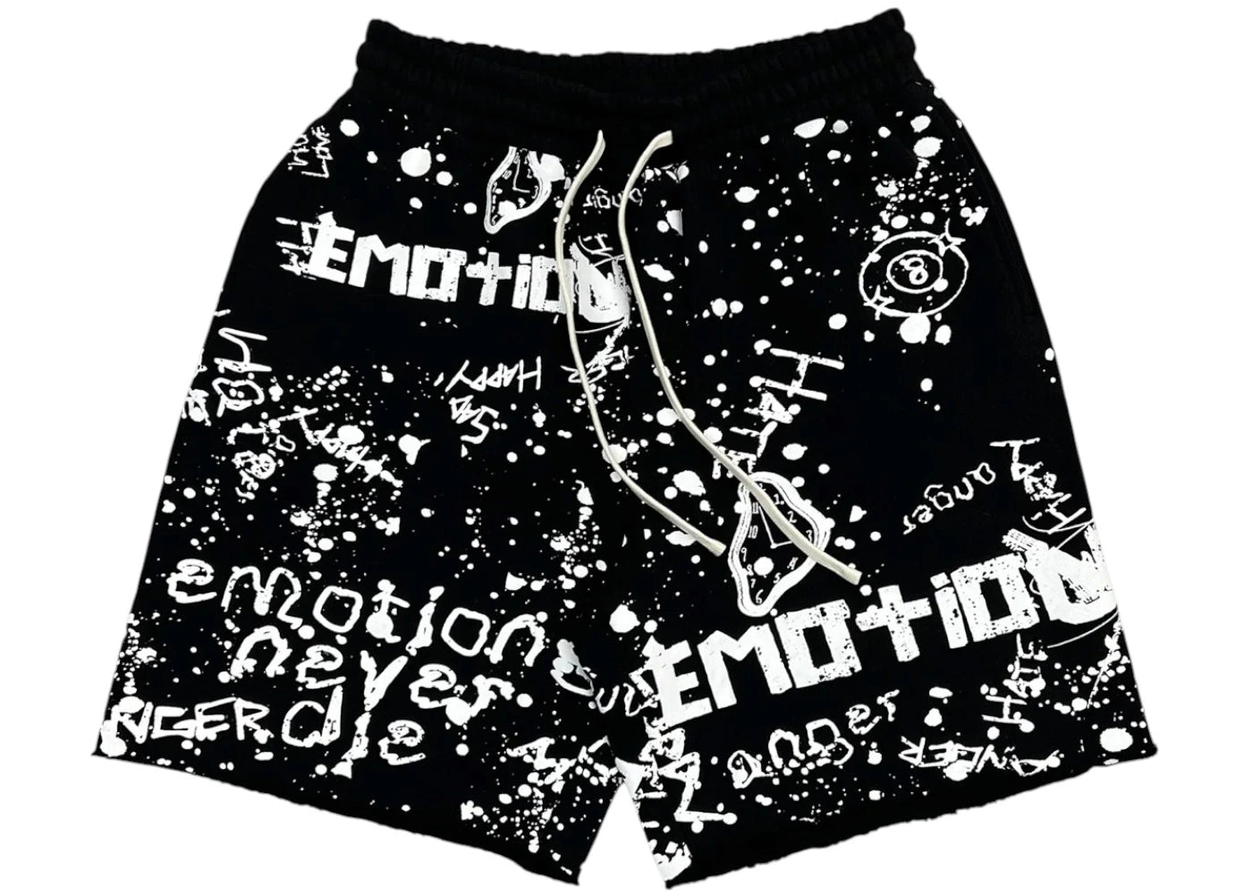 Mixed Emotions Graffiti Shorts Black