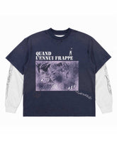 Boredom Kills French Layered L/S Tee Navy