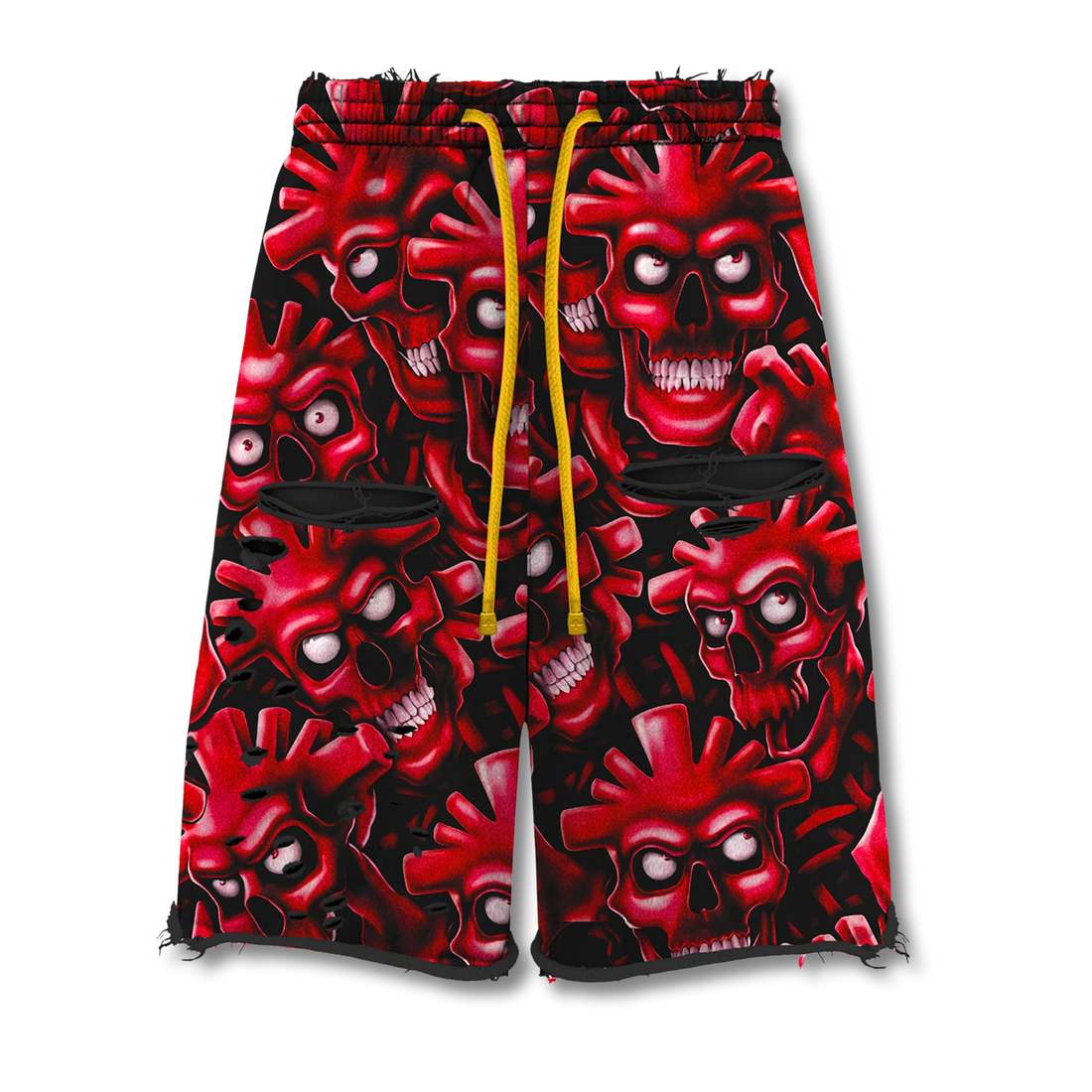 Vertabrae Skull Shorts 2.0 Red