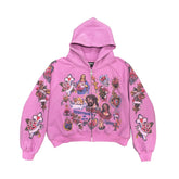 Righteous Risen King Zip Up Hoodie Purple