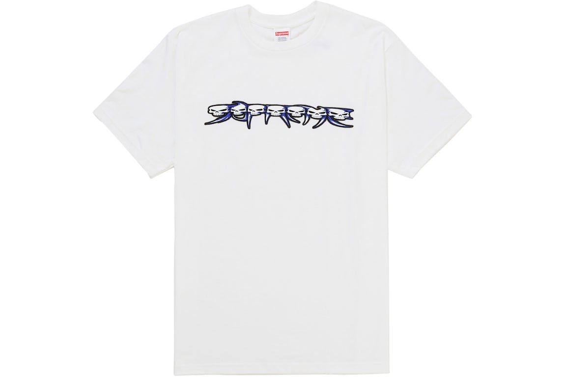 Supreme Skulls Spellout Tee White