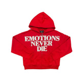 Mixed Emotions Red End Rhinestone Hoodie