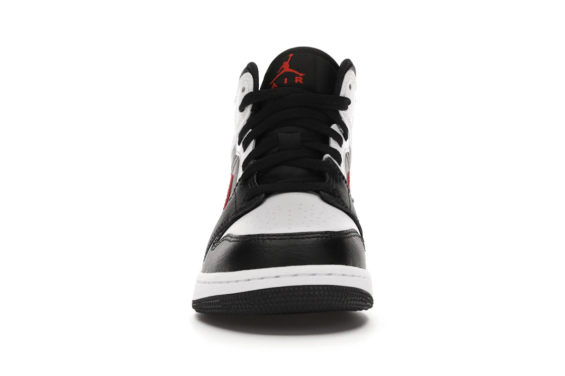 Jordan 1 Mid White Black Chile Red (GS)