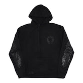 Chrome Hearts Black Pullover Horseshoe Floral Hoodie