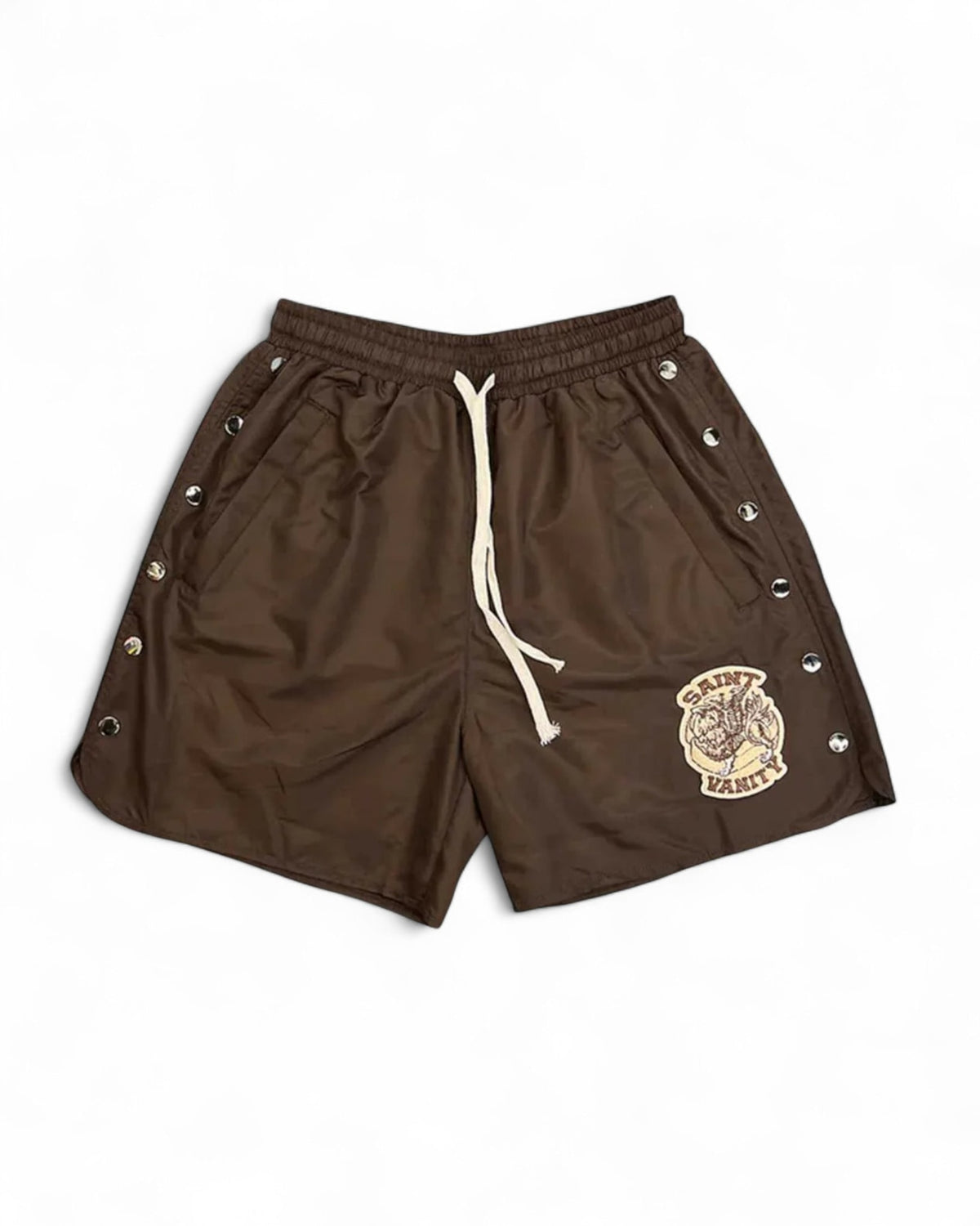 Saint Vanity Nylon Shorts Brown
