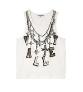 Vale Forever Chain Tank Two Pack White