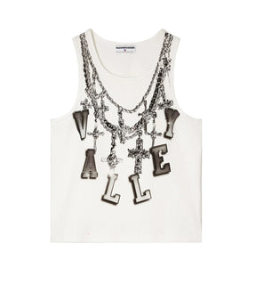 Vale Forever Chain Tank Two Pack White
