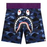 Bape Crazy Camo Shark Sweat Shorts Navy