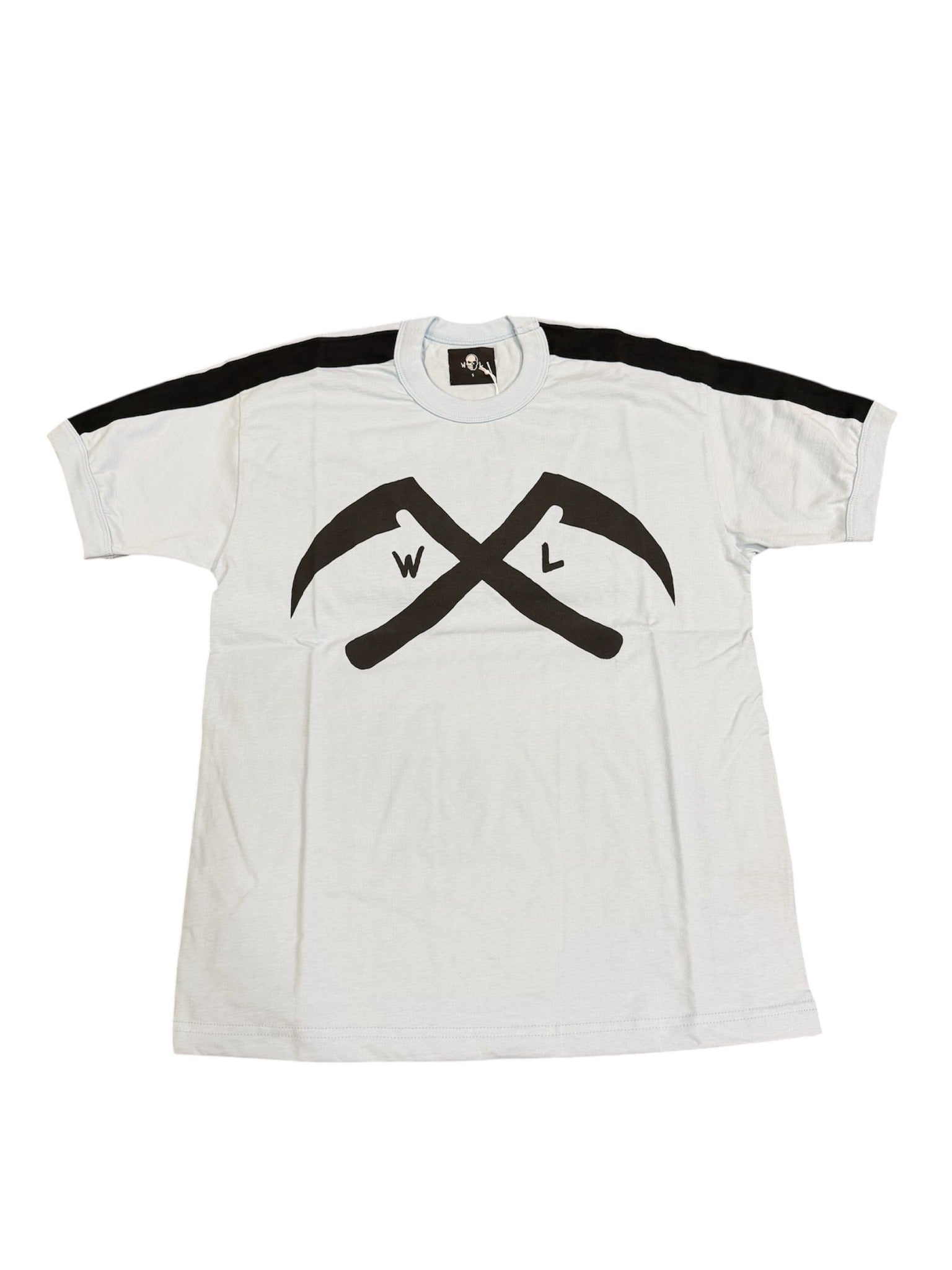 Warren Lotas Crossed Scythe Ringer T-Shirt Sky Blue