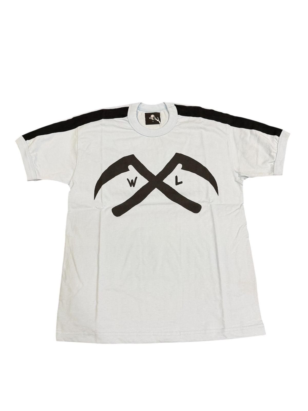 Warren Lotas Crossed Scythe Ringer T-Shirt Sky Blue