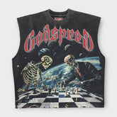 GODSPEED Checkmate Sleeveless Tee Black Wash