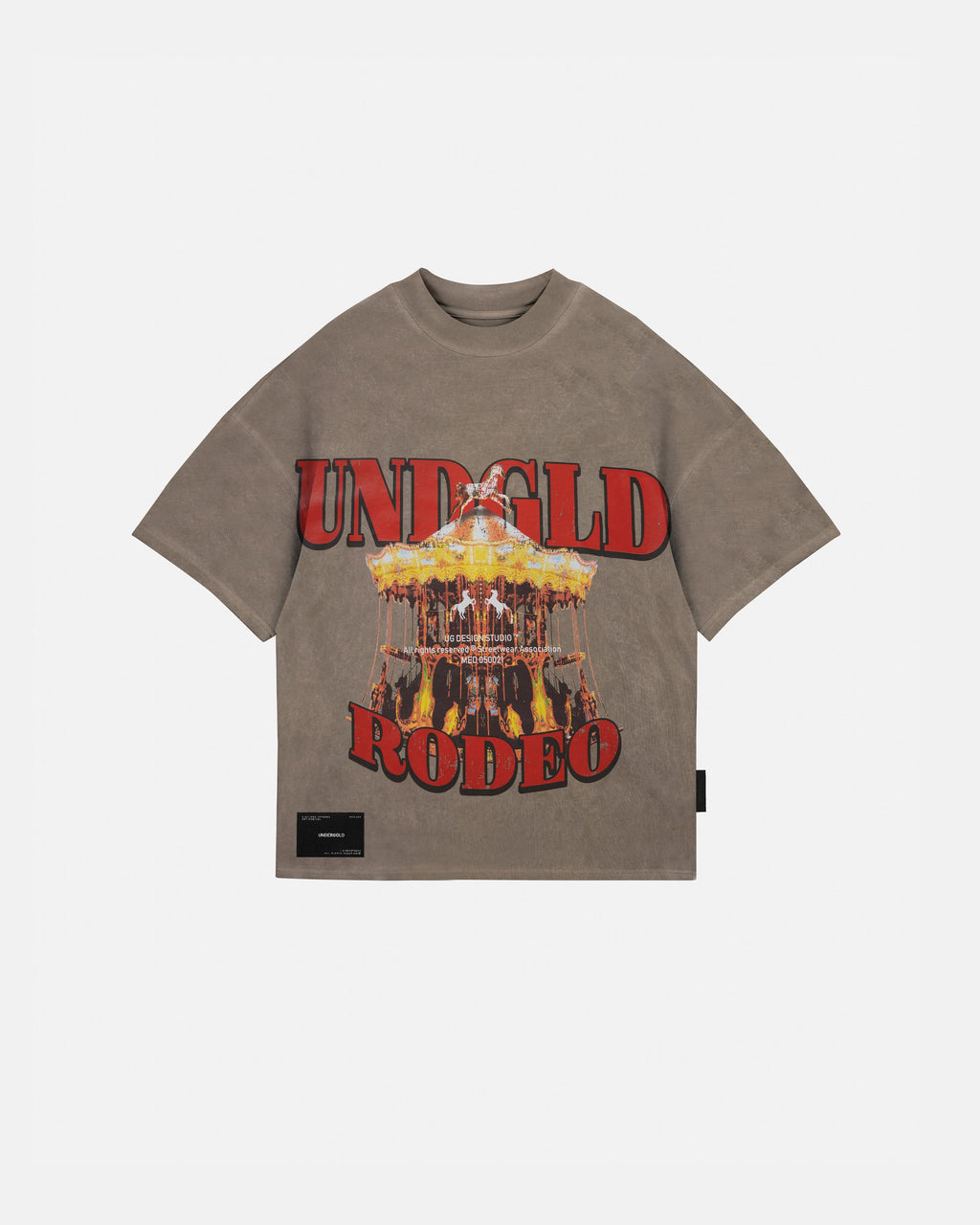 Undergold Rodeo Circus Boxy T-Shirt Washed Brown