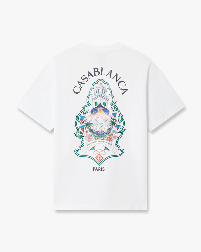 Casablanca White Hotel Emblem T-Shirt