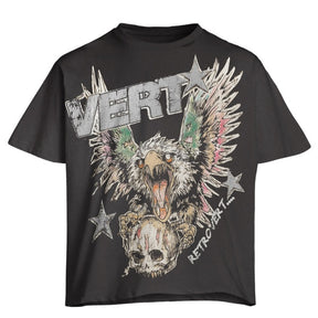 Retrovert Grey Falcon Skull Tee