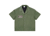 Triple Sevens Nylon Button Up Olive