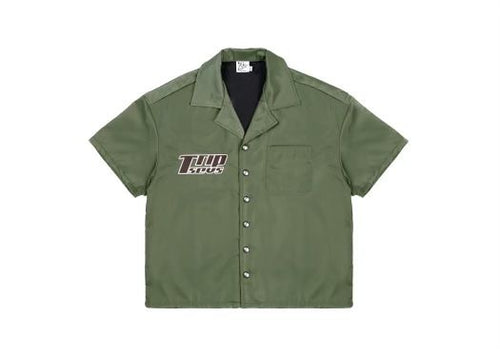 Triple Sevens Nylon Button Up Olive