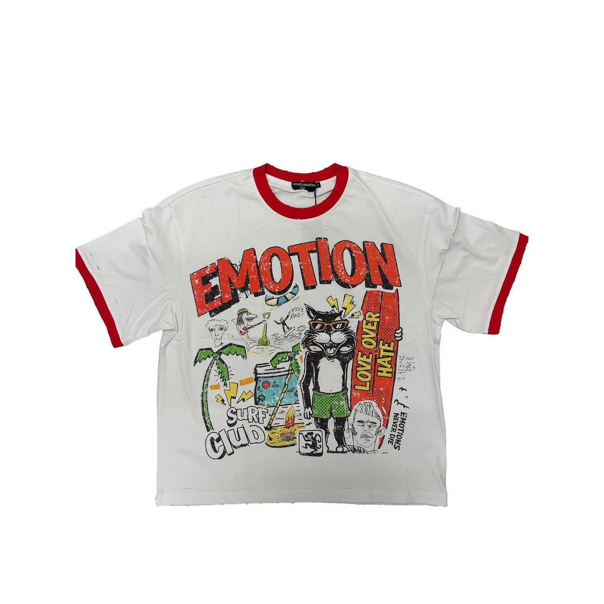 Mixed Emotions “Surf Club” Tee White