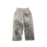 Mixed Emotions Grey Striped Sweatpants
