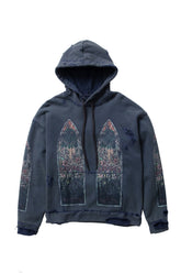 Who Decides War Faded Hoodie Indigo