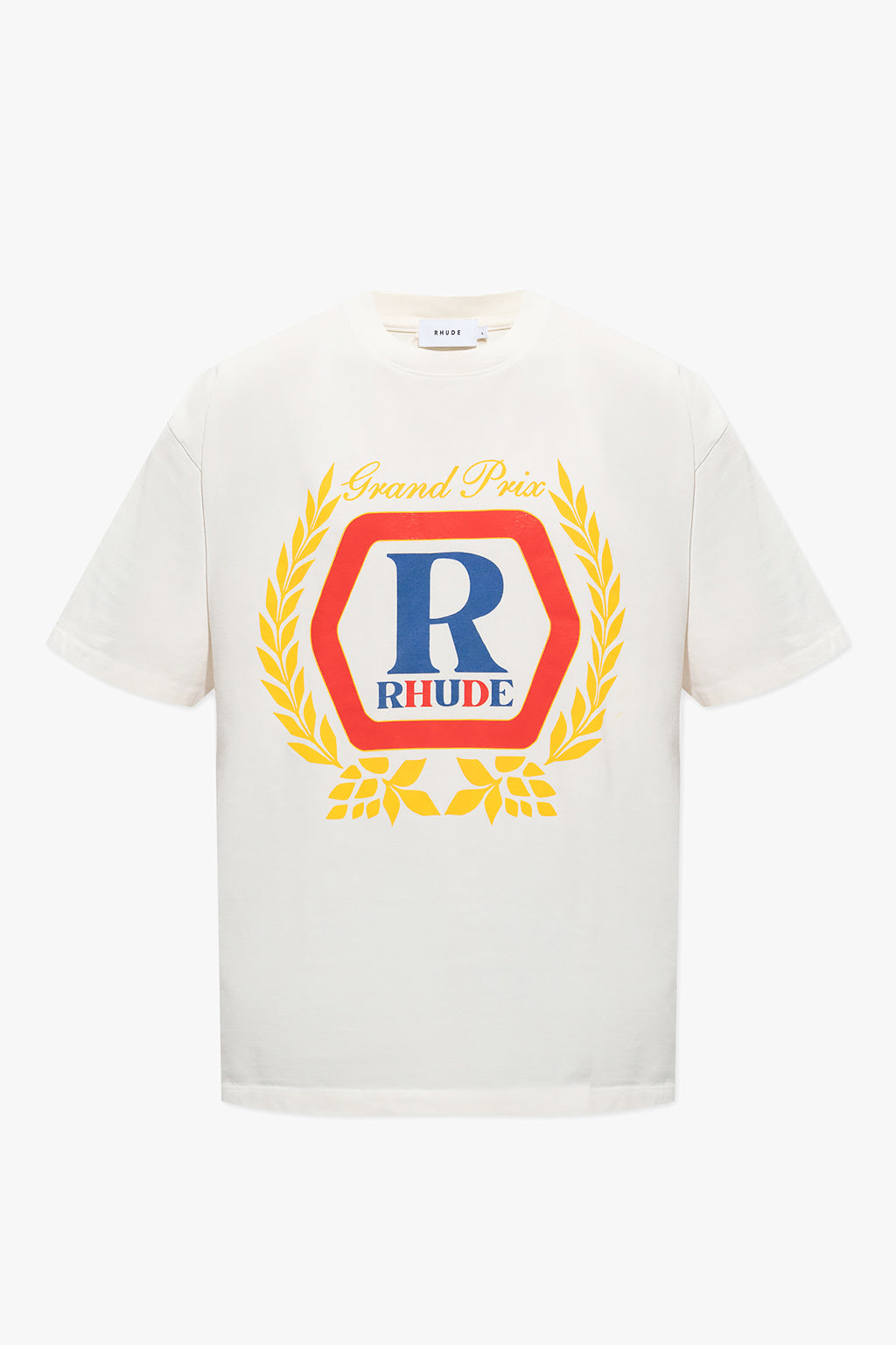 Rhude Grand Prix Tee Cream