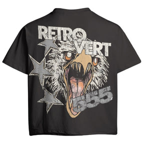 Retrovert Grey Falcon Skull Tee