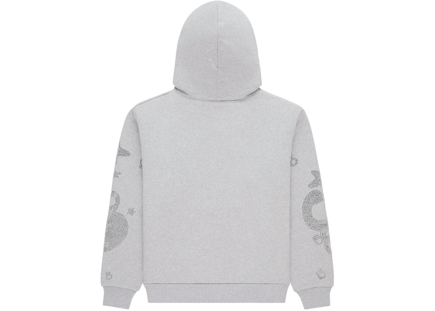 Sp5der Rhinestone Beluga Hoodie Heather Grey