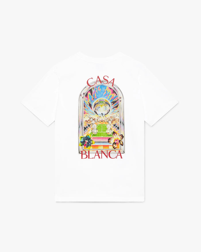 Casablanca Tennis Landscape T-Shirt White