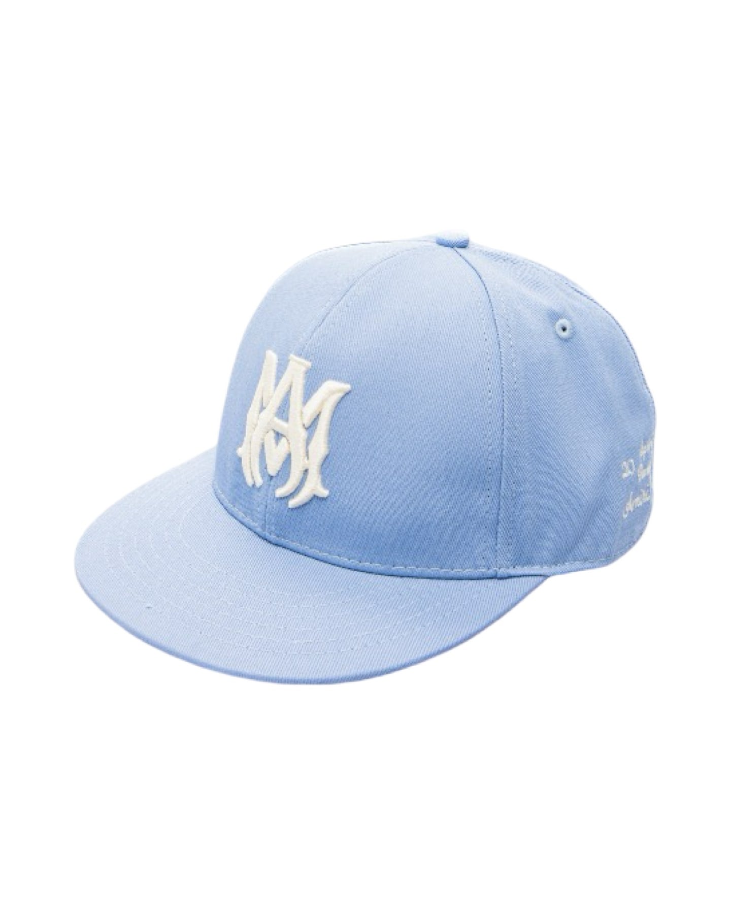 Amiri Embriodered Ma Logo Baseball Hat Baby Blue