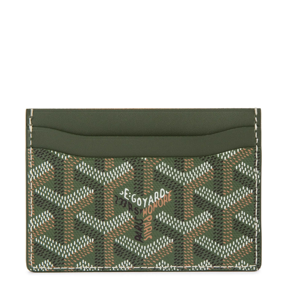 Goyard Goyardine Canvas Khaki Saint-Sulpice Card Holder