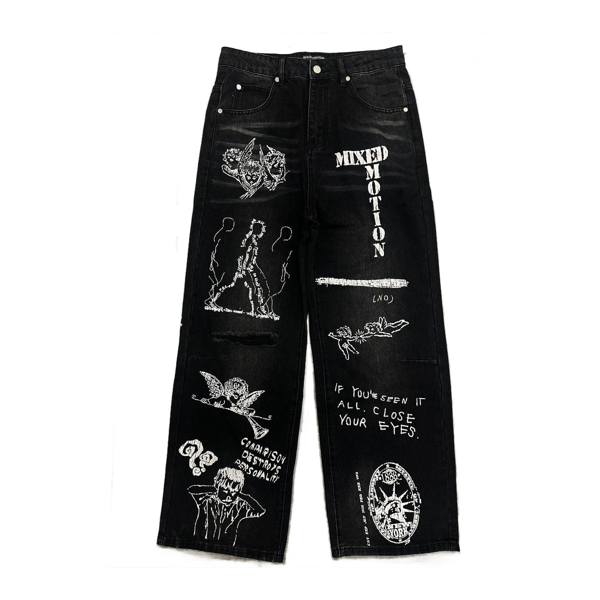 Mixed Emotions Black “Canvas” Denim