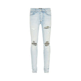 Amiri MX1 Tie Dye Camo Jean "Light Indigo"