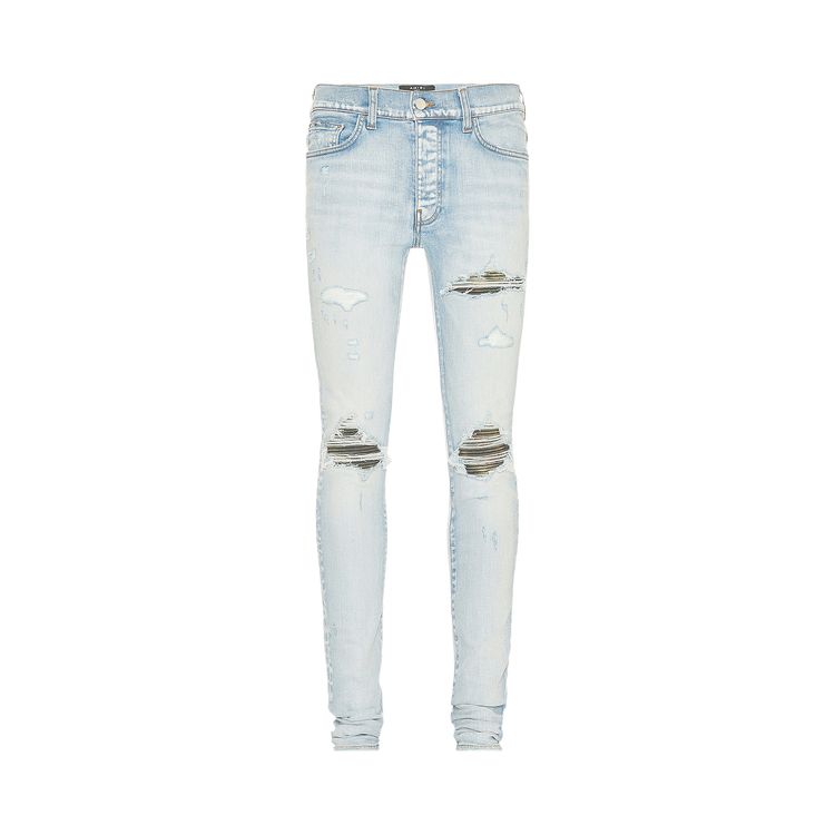 Amiri MX1 Tie Dye Camo Jean "Light Indigo"