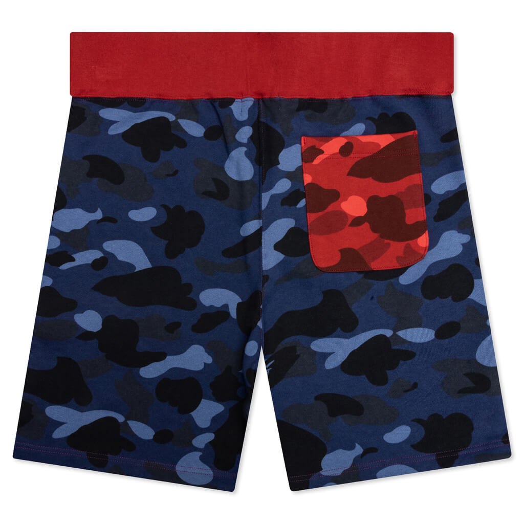 Bape Crazy Camo Shark Sweat Shorts Purple