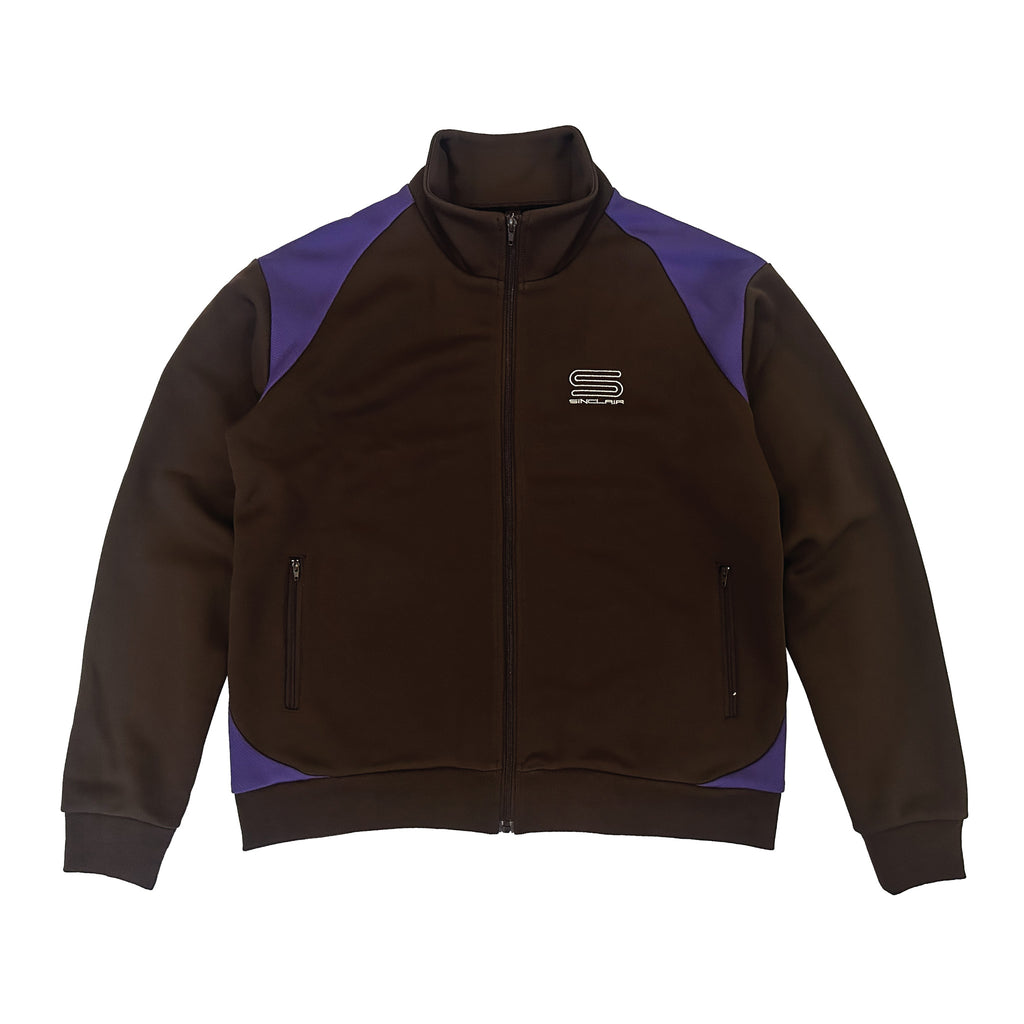 Sinclair Tech Logo Track Jacket Brown