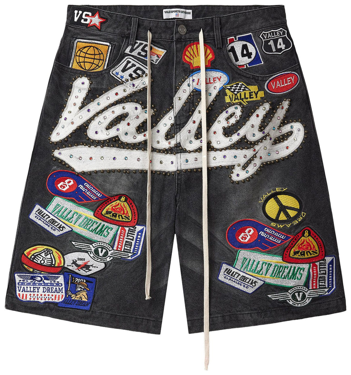 Vale Forever Black 1980s Jorts Black/Wash